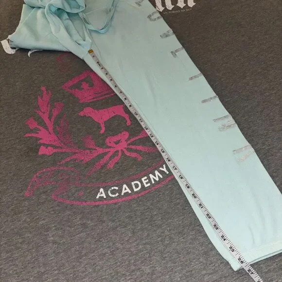 NWT Victoria’s Secret PINK Baby Blue Iridescent Sequin Bling Capri Pants- SM - Picture 12 of 12